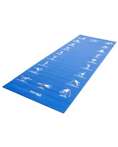 Diagrams are printed on the mat for easy reference