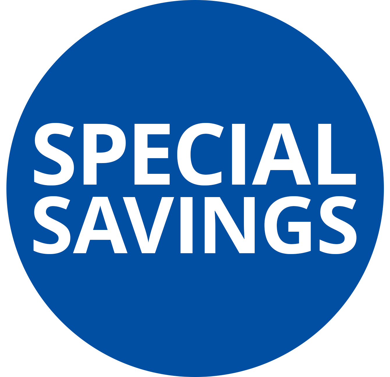 Special savings.